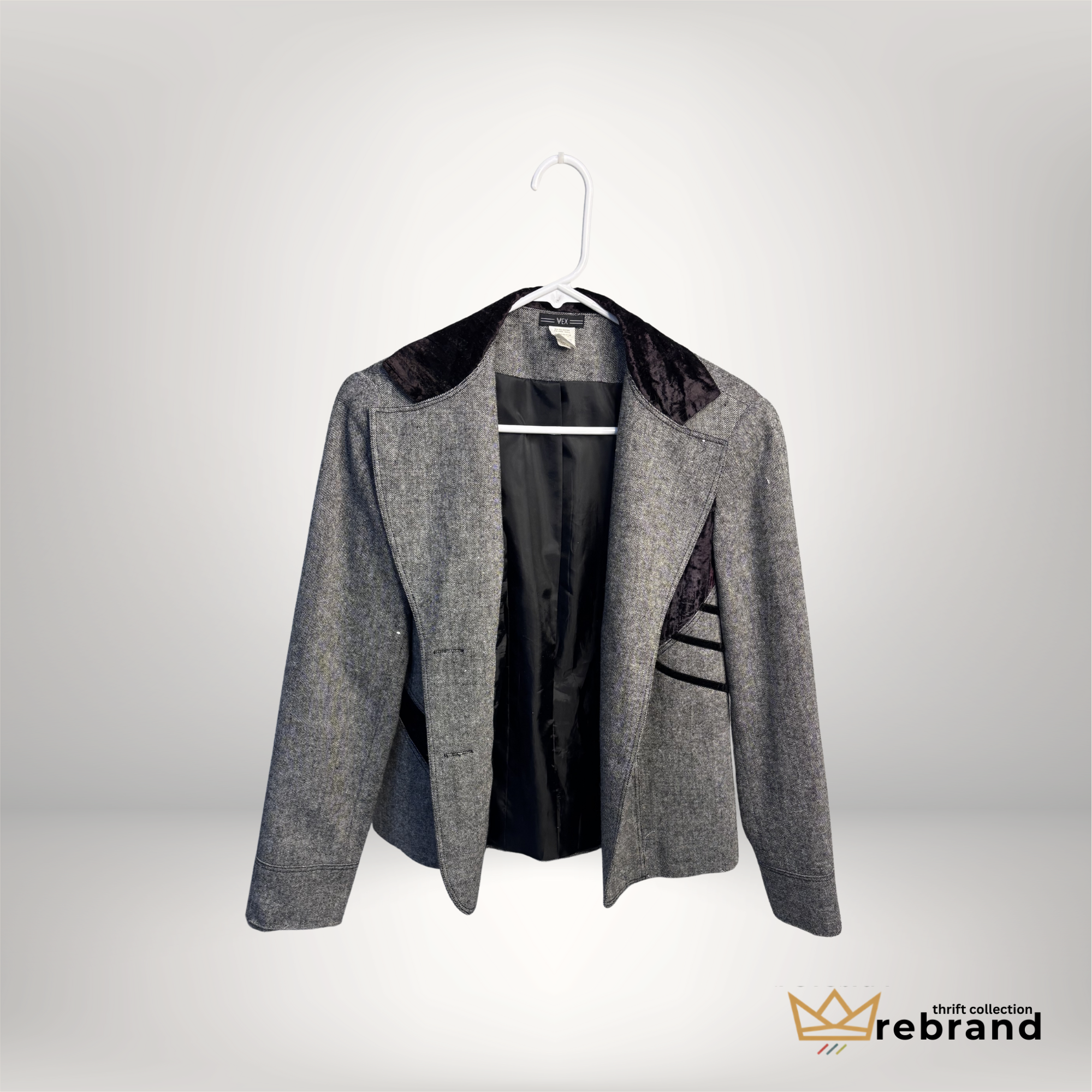 Blazer Indie/Art- Women's Grey - "VEX" (2009-2012), Size Med