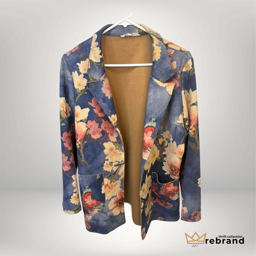 Blazer Y2K/Modern Vintage- Floral/Butterfly- "Solitaire" Size Medium, (1990-2000)
