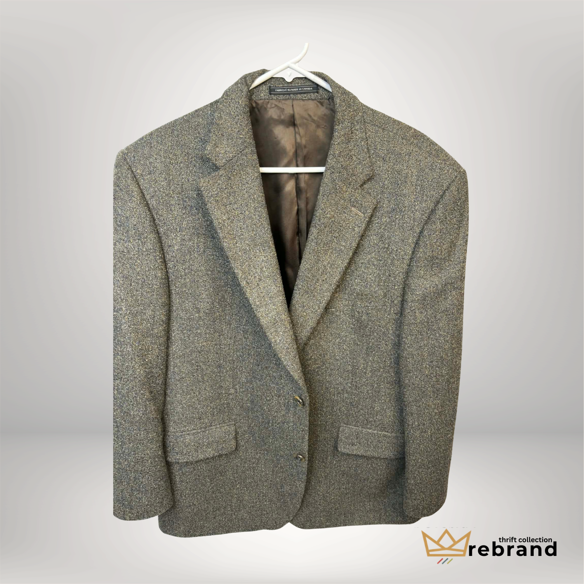 Vintage Canadian Made Wool Blazer - Size- L (1990-2000s)