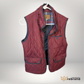 River Island Quilted Vest – Burgundy Heritage Utility Gilet
