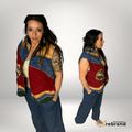 Vintage 1990s Liz Murray Quilted Appliqué Vest – Wearable Art Patchwork Jacket – Statement 90s Outerwear