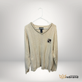 Vintage Arnold Palmer Cream Knit Sweater – 90s Golf Crest Pullover – Preppy Heritage Knit – Size Large