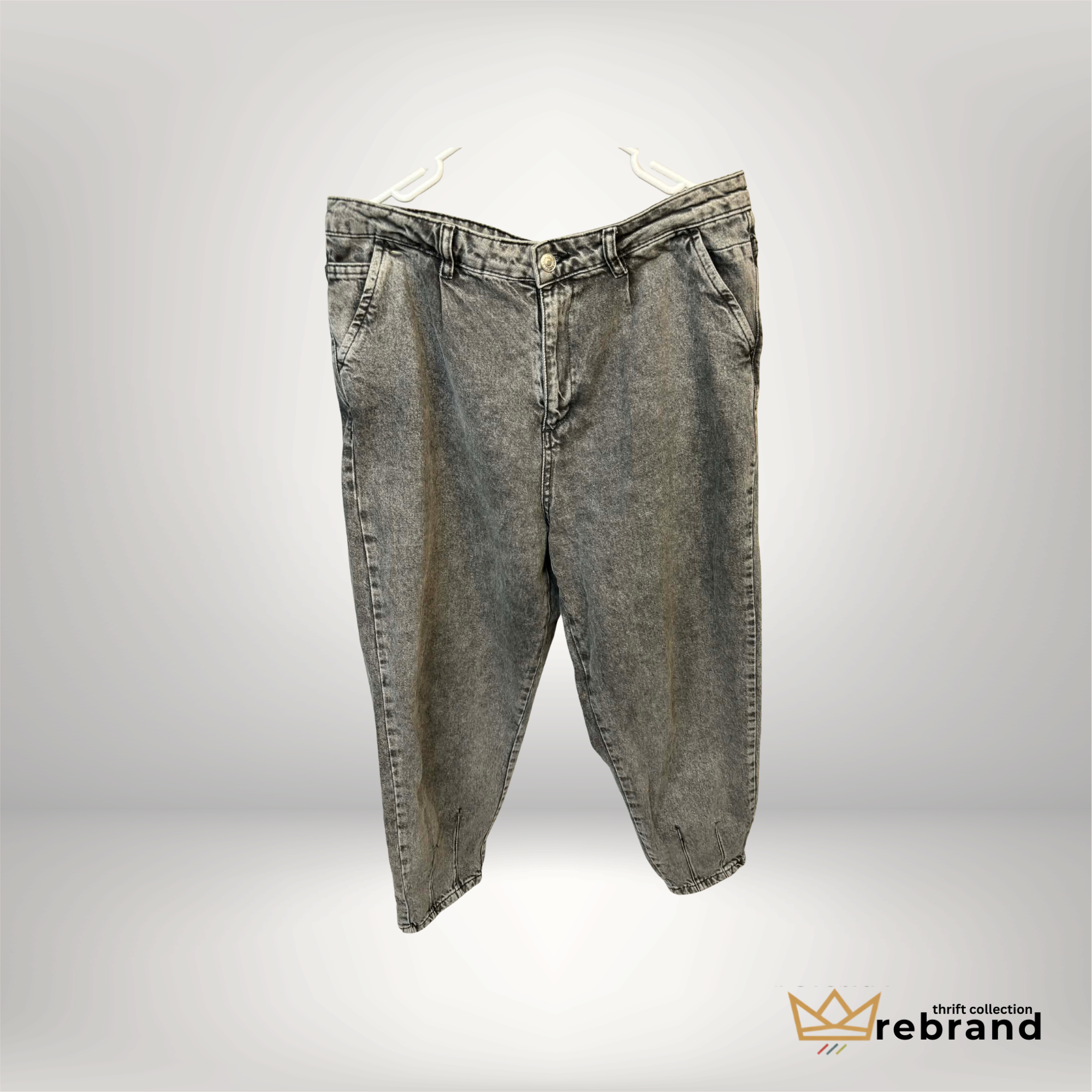 LCW Jeans Washed Grey Tapered Denim Pants – Relaxed Fit | W32