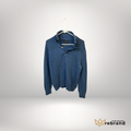 Banana Republic Funnel Neck Knit Sweater – Blue Cotton Blend Pullover | Men’s Medium