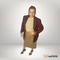 Vintage Burgundy Patterned Wool Blend Blazer – Lailibao Europe Style Size 52