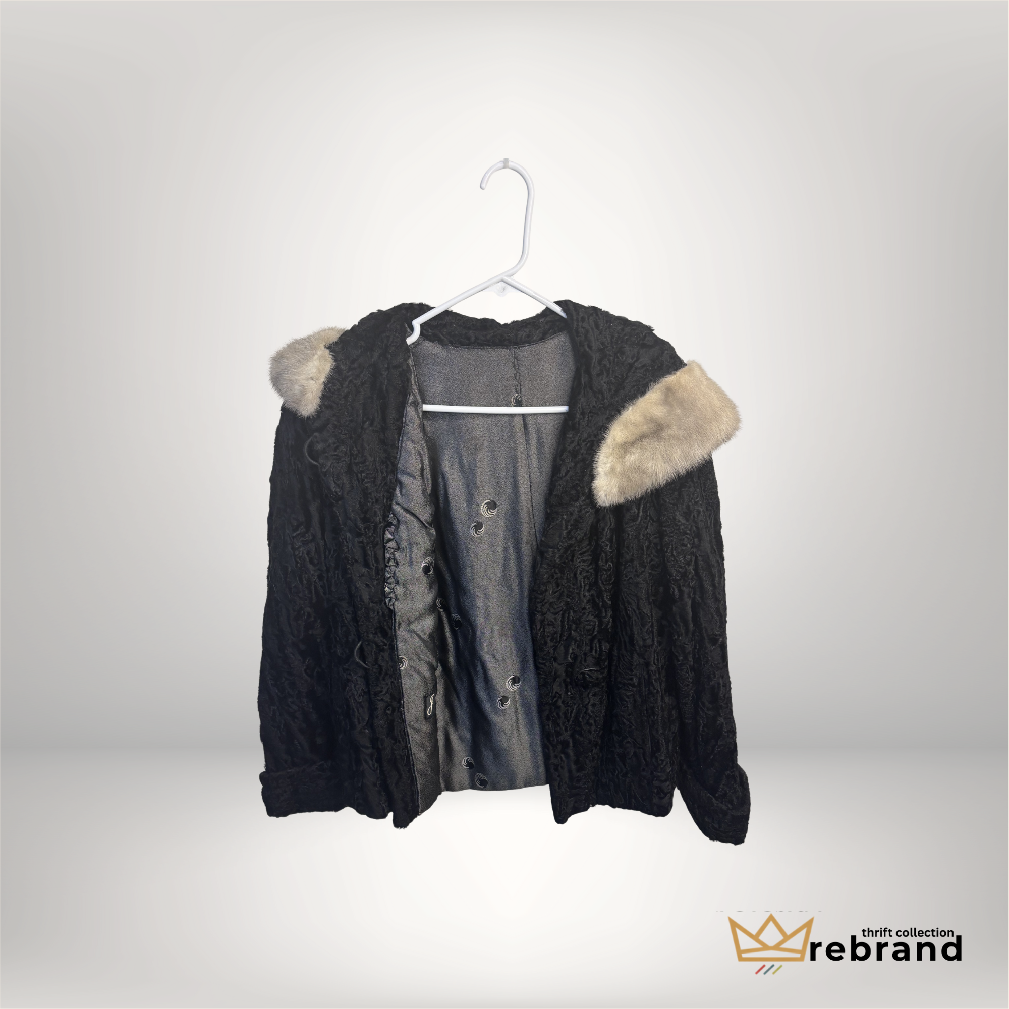 Custom Vintage Jacket - Fur - Size Med-Small (1980-1990)