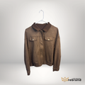 Brown Suede-Style Utility Jacket - Unisex (Men's Small - Women's Med)