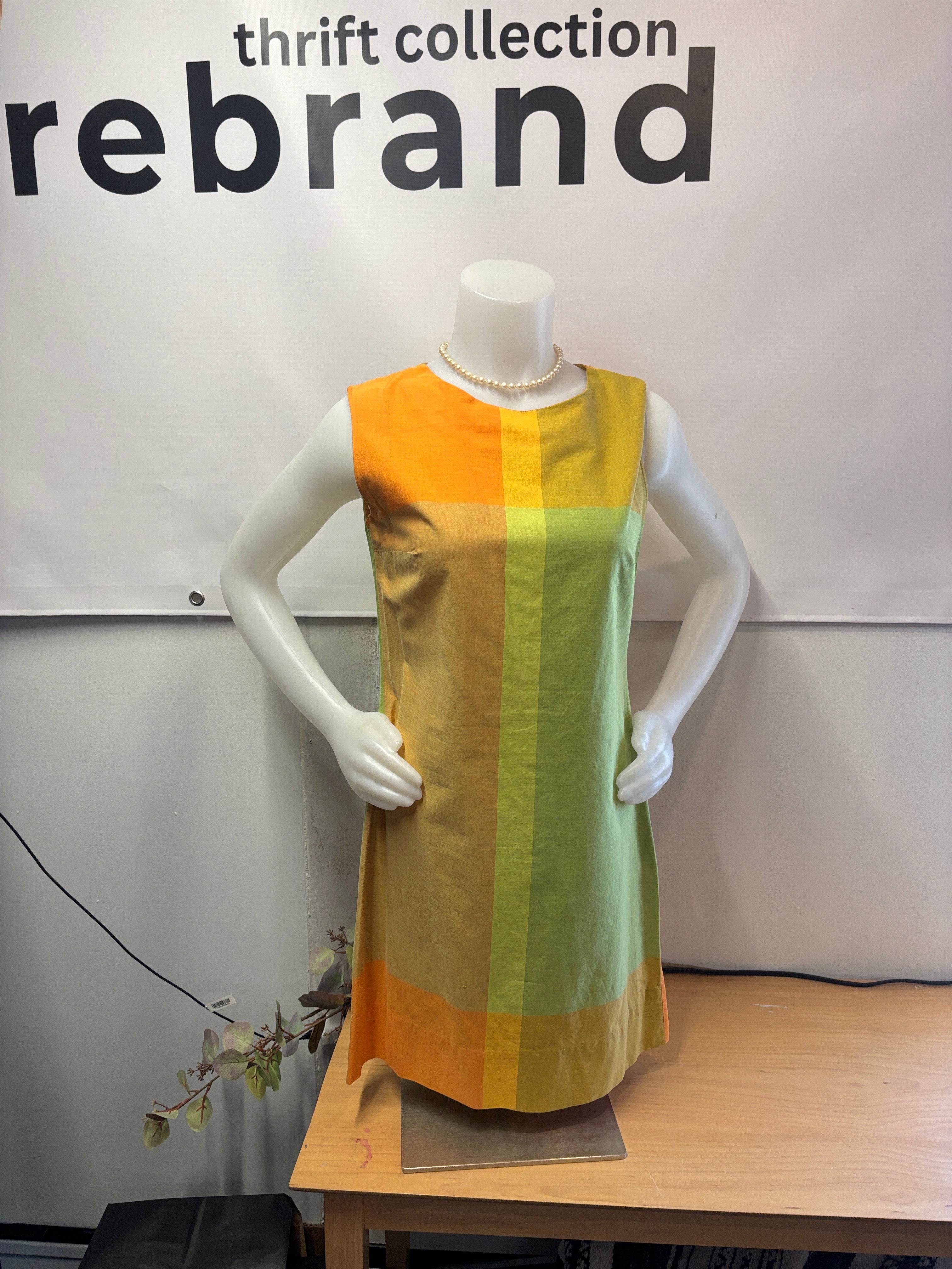 Vintage 1960 Jump colour block dress size small