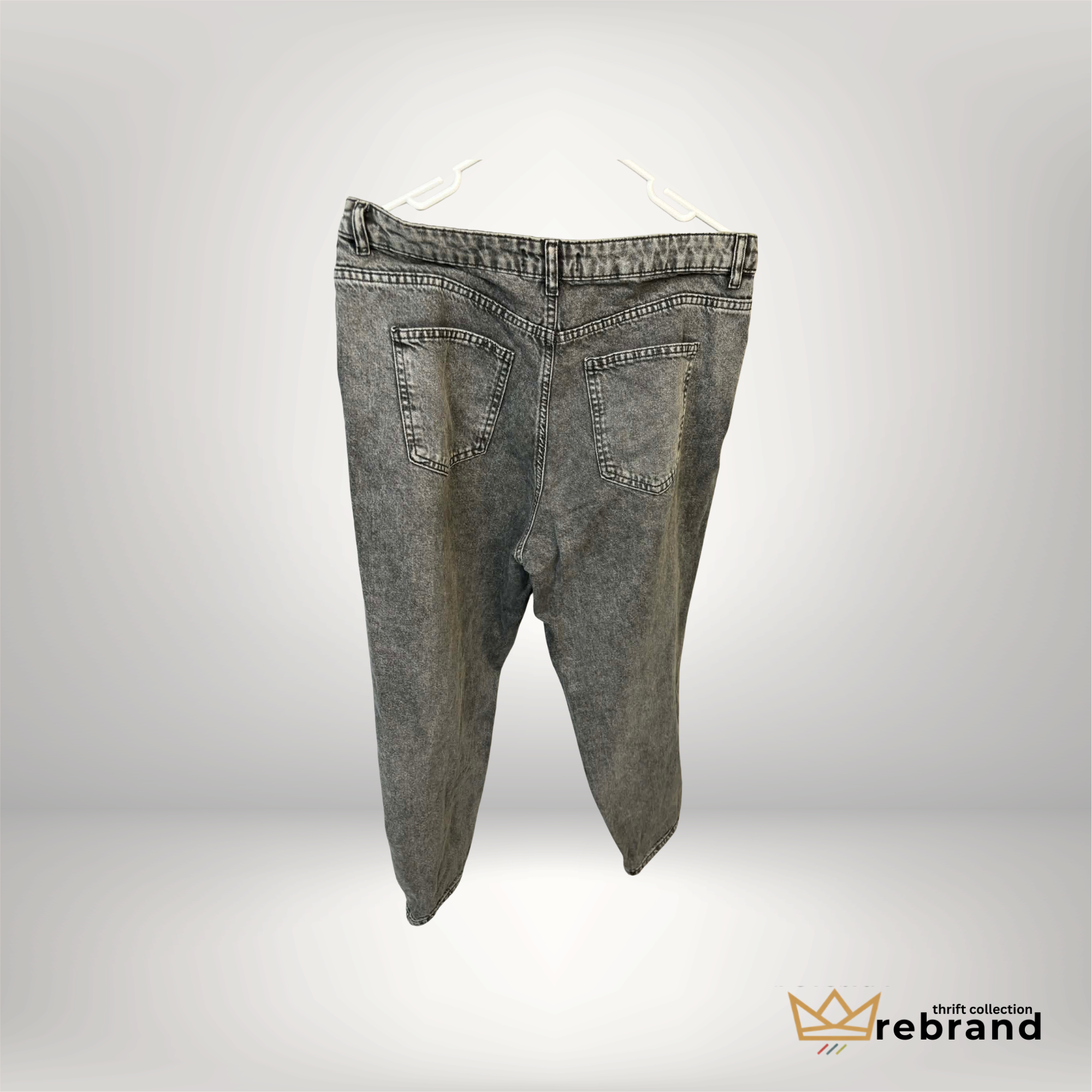 LCW Jeans Washed Grey Tapered Denim Pants – Relaxed Fit | W32