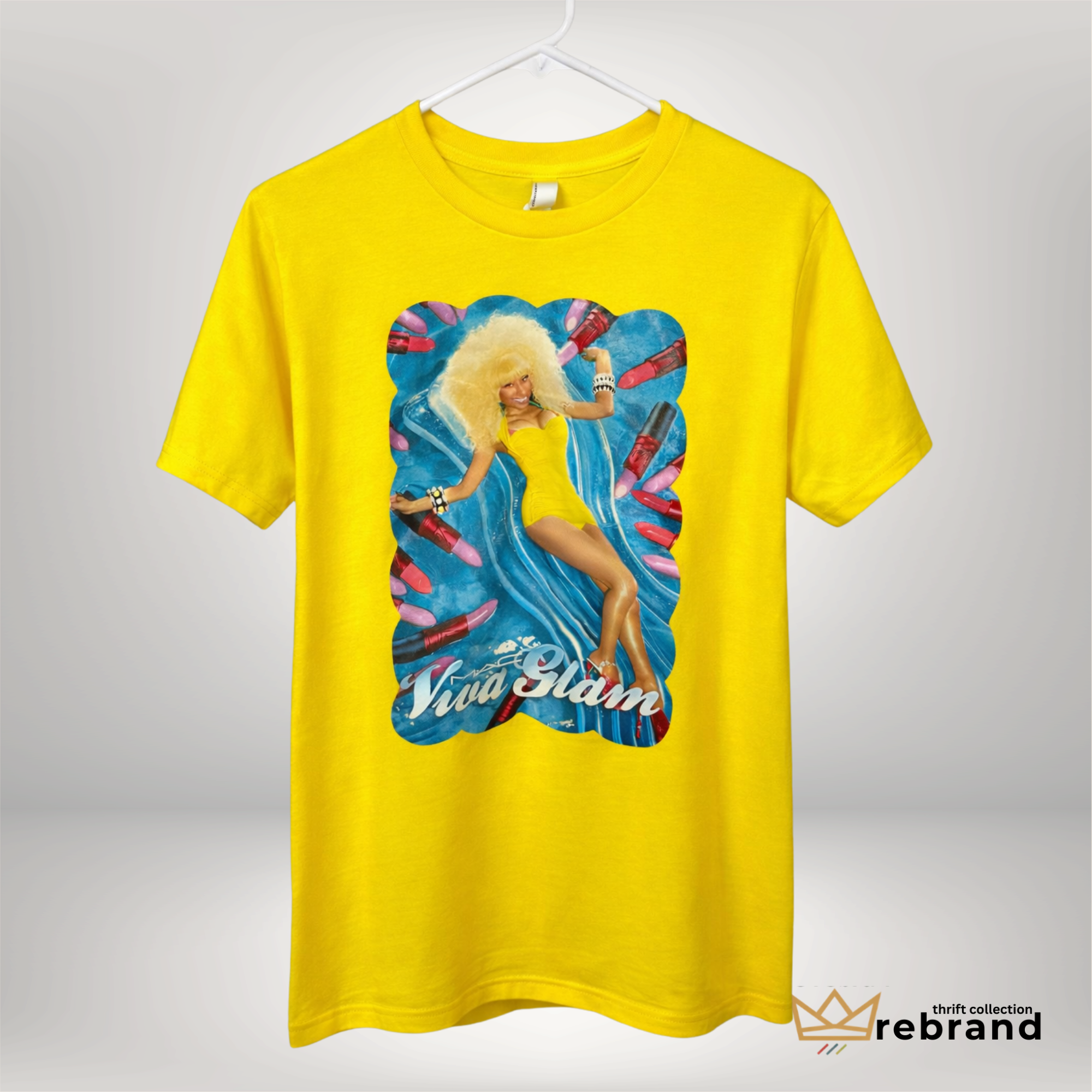 American Apparel Viva Glam Graphic Tee – Yellow Made in USA M