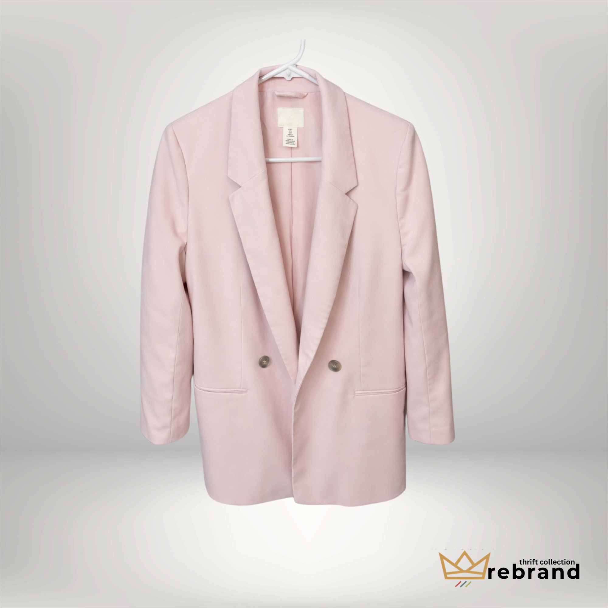 H&M Blush Pink Double Breasted Blazer – Women’s Small/Medium