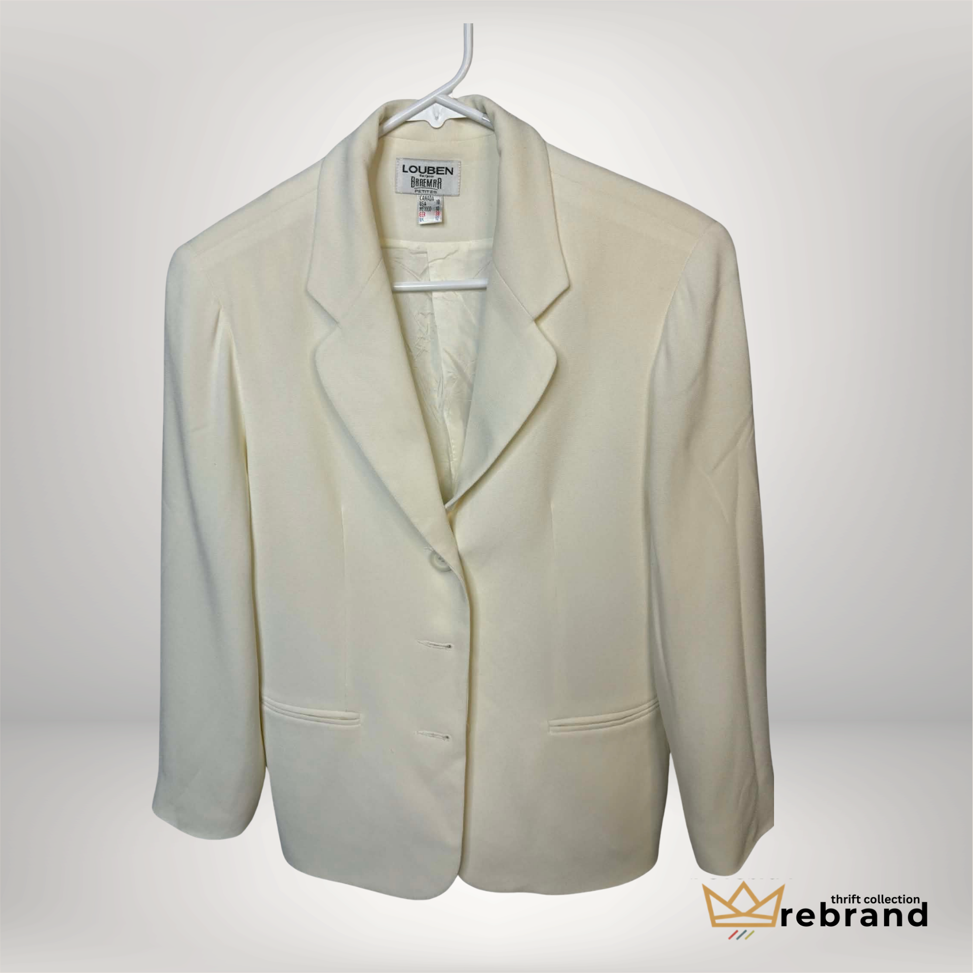 Louben for Baremar Cream Blazer – Petite Vintage Tailored Jacket