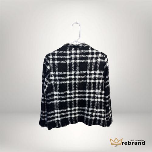 Blazer - Women's Black & White Pattern - Allison Dailey