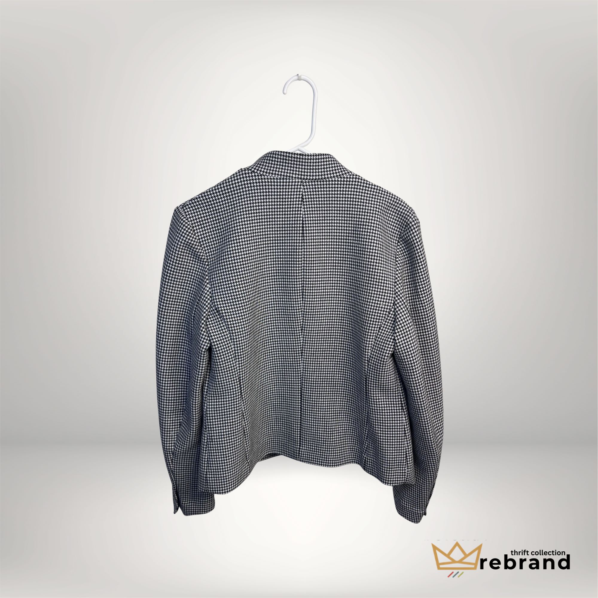 Blazer - Women's Black & White Checkered-Banana Republic - New with tags