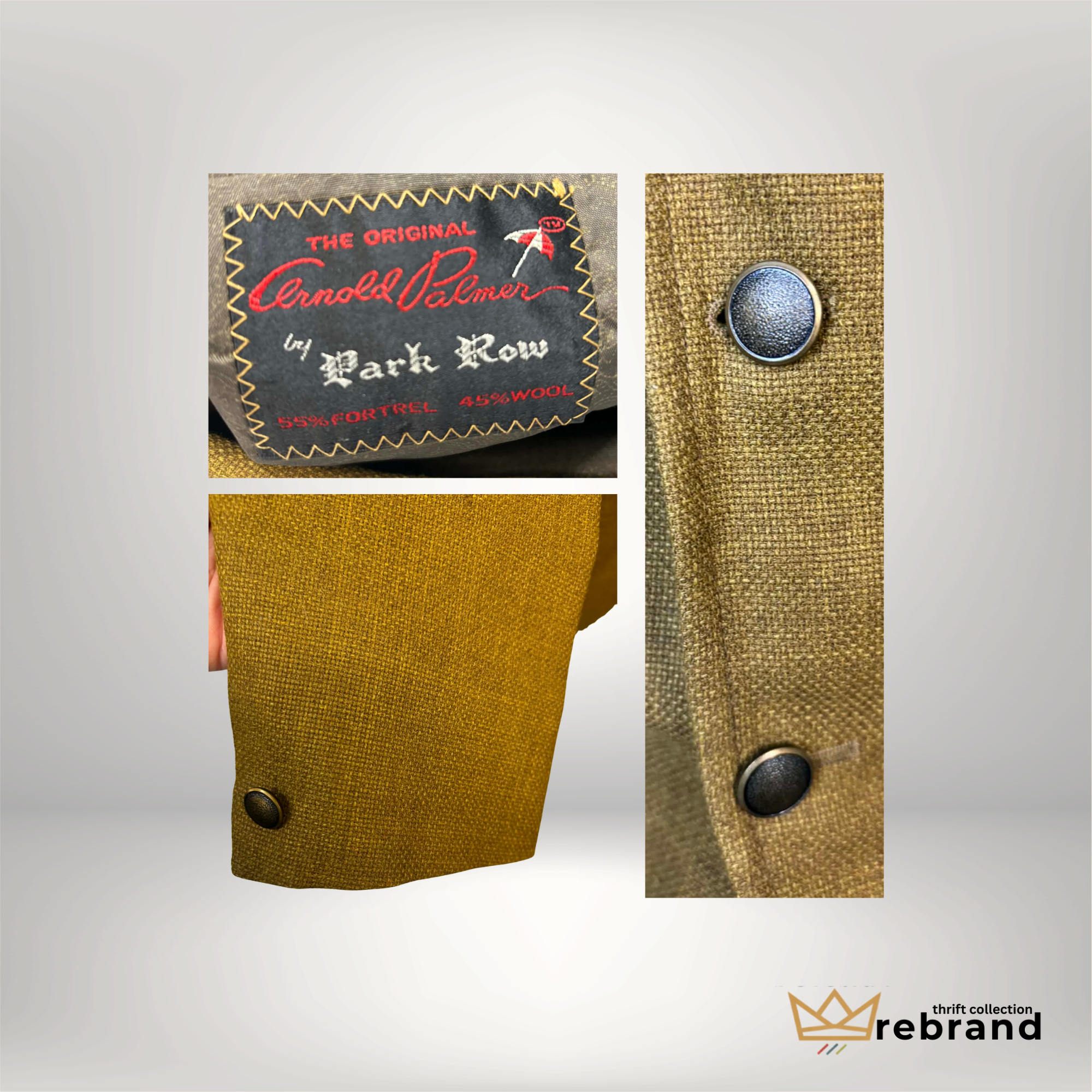 Vintage Wool Blend Blazer - "Arnold Palmer by Park Row" Size- Small (1960-1970s)