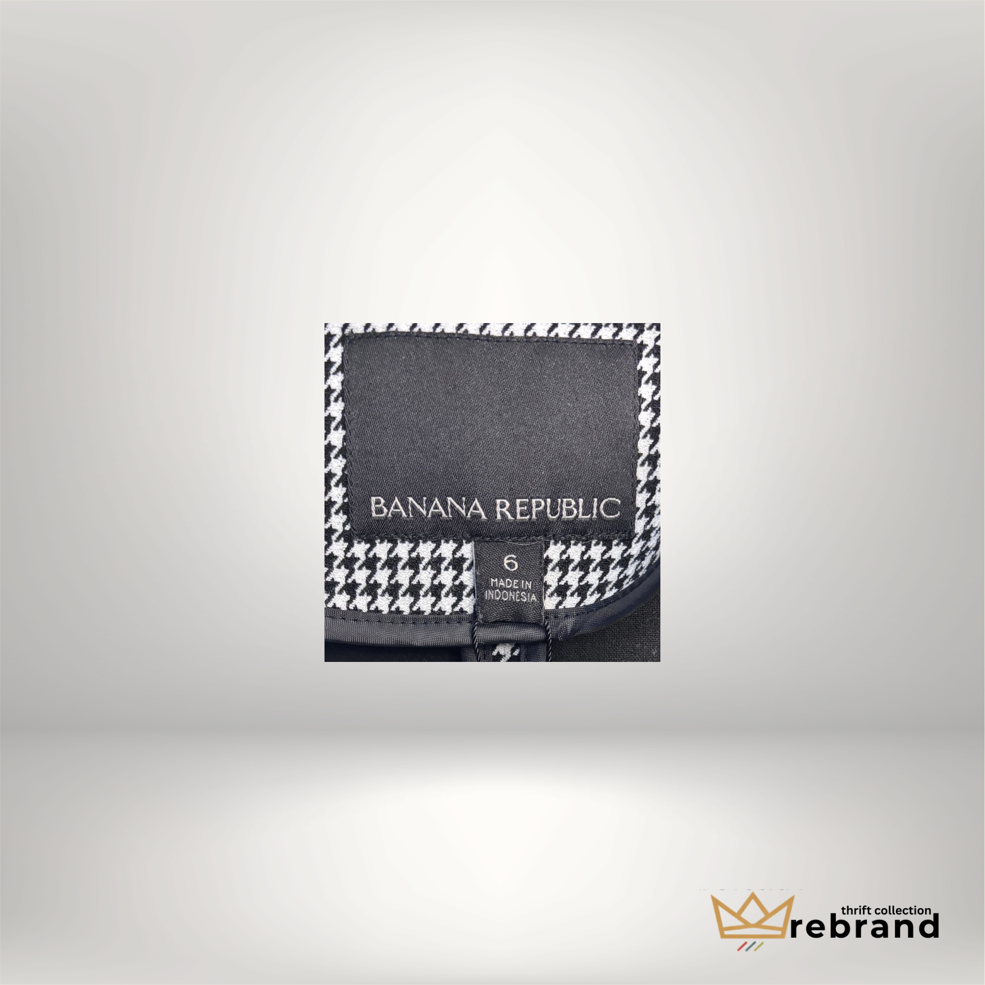 Blazer - Women's Black & White Checkered-Banana Republic - New with tags