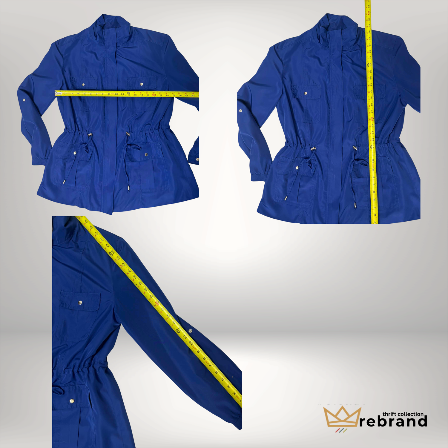 Vintage London Fog Tradition Cobalt Blue Utility Jacket – Size 16
