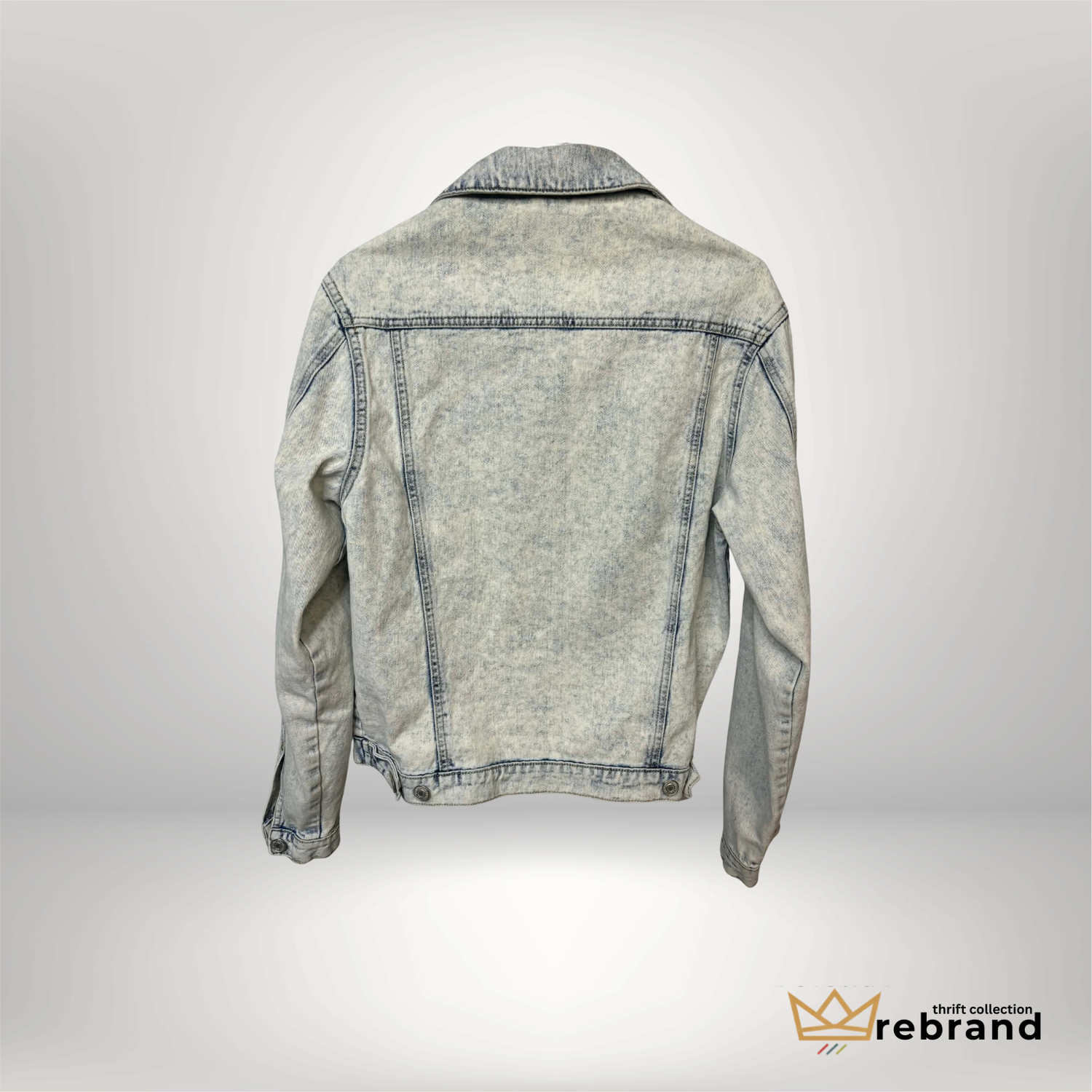 Urban Man Acid Wash Cropped Denim Jacket – Small