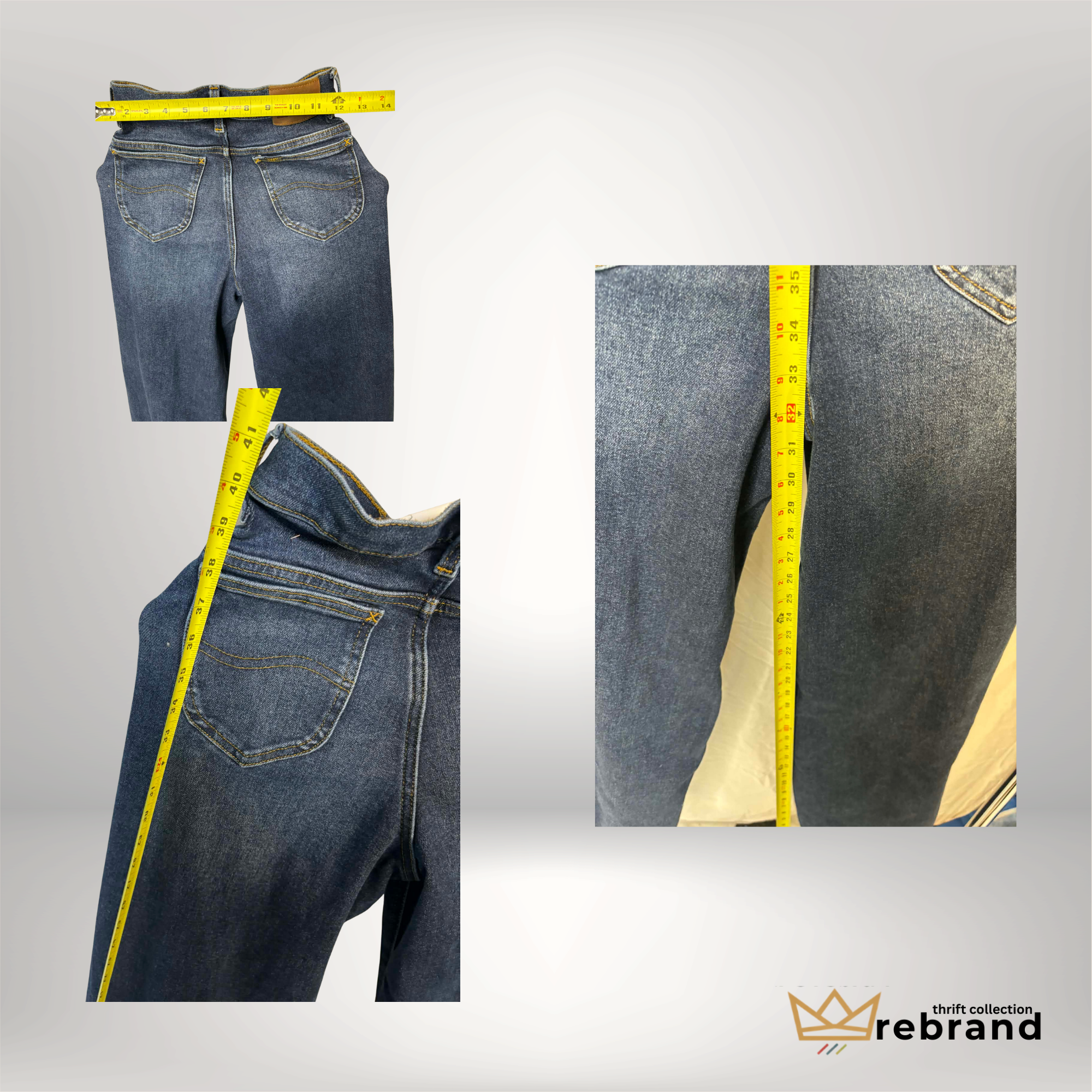 Lee High Rise A-Line Jeans – Button Fly Wide Leg Denim | Size 25