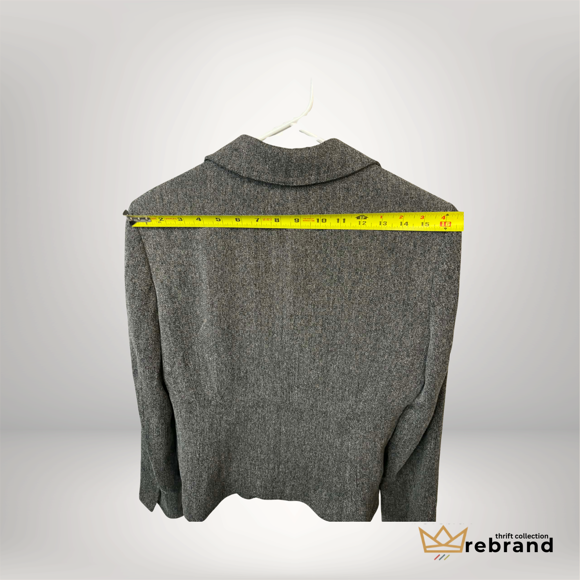 Tweed Blazer — Evan-Picone - Grey- Size M (2000-2010s)