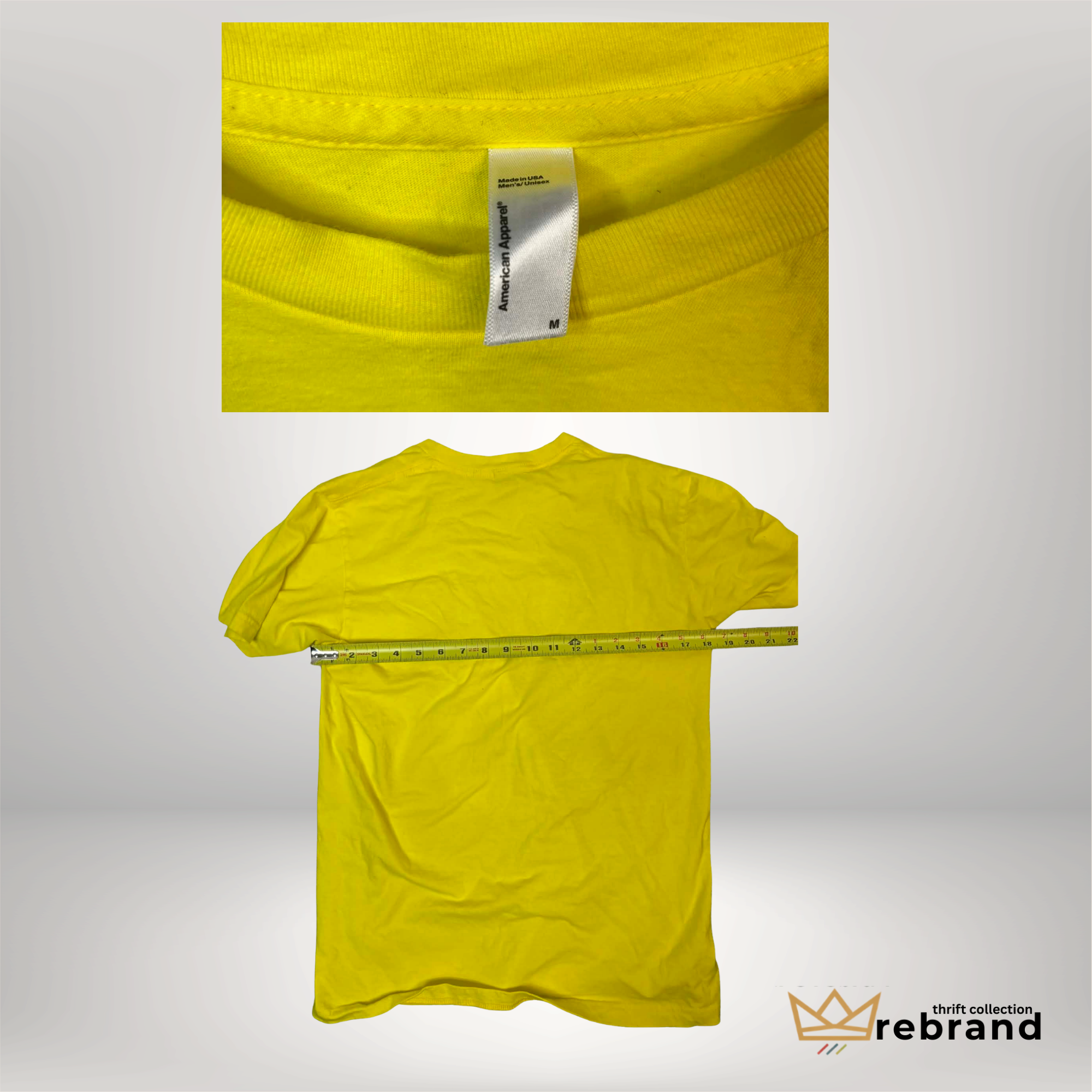 American Apparel Viva Glam Graphic Tee – Yellow Made in USA M