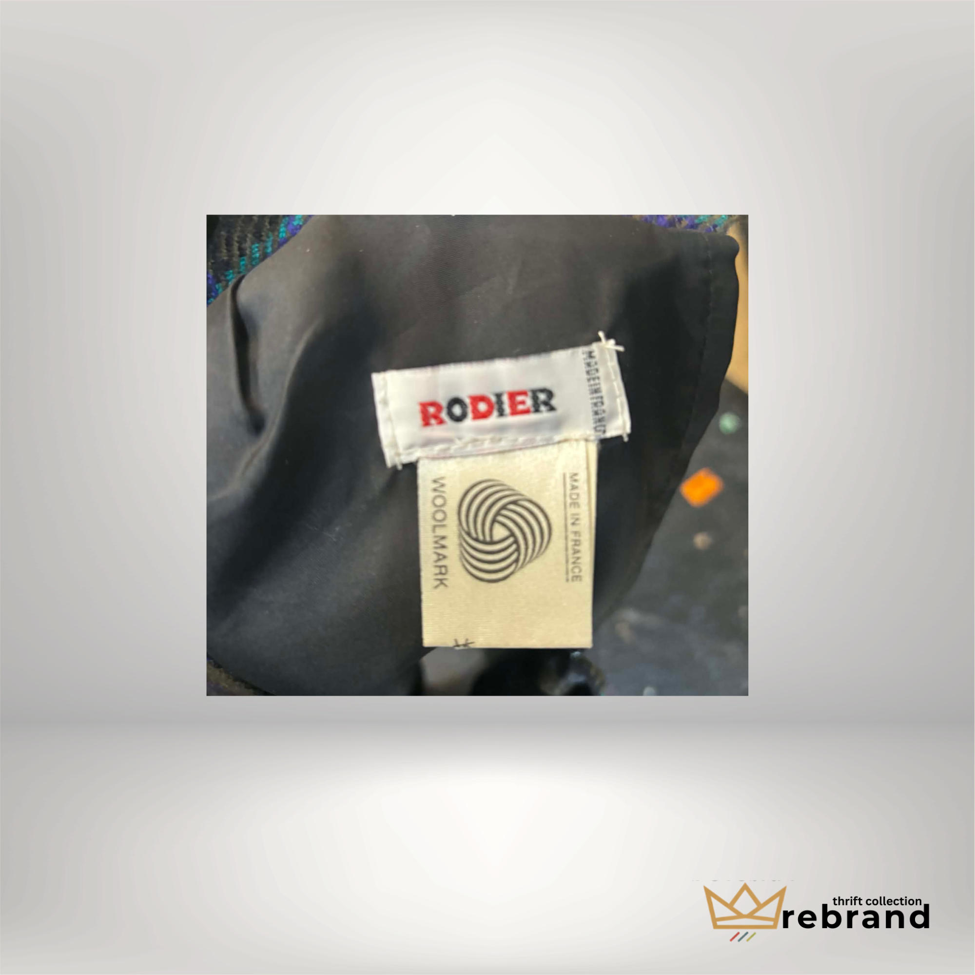 Vintage Wool Plaid Suit Set -"Rodier " -31 size Med (1980-1990)