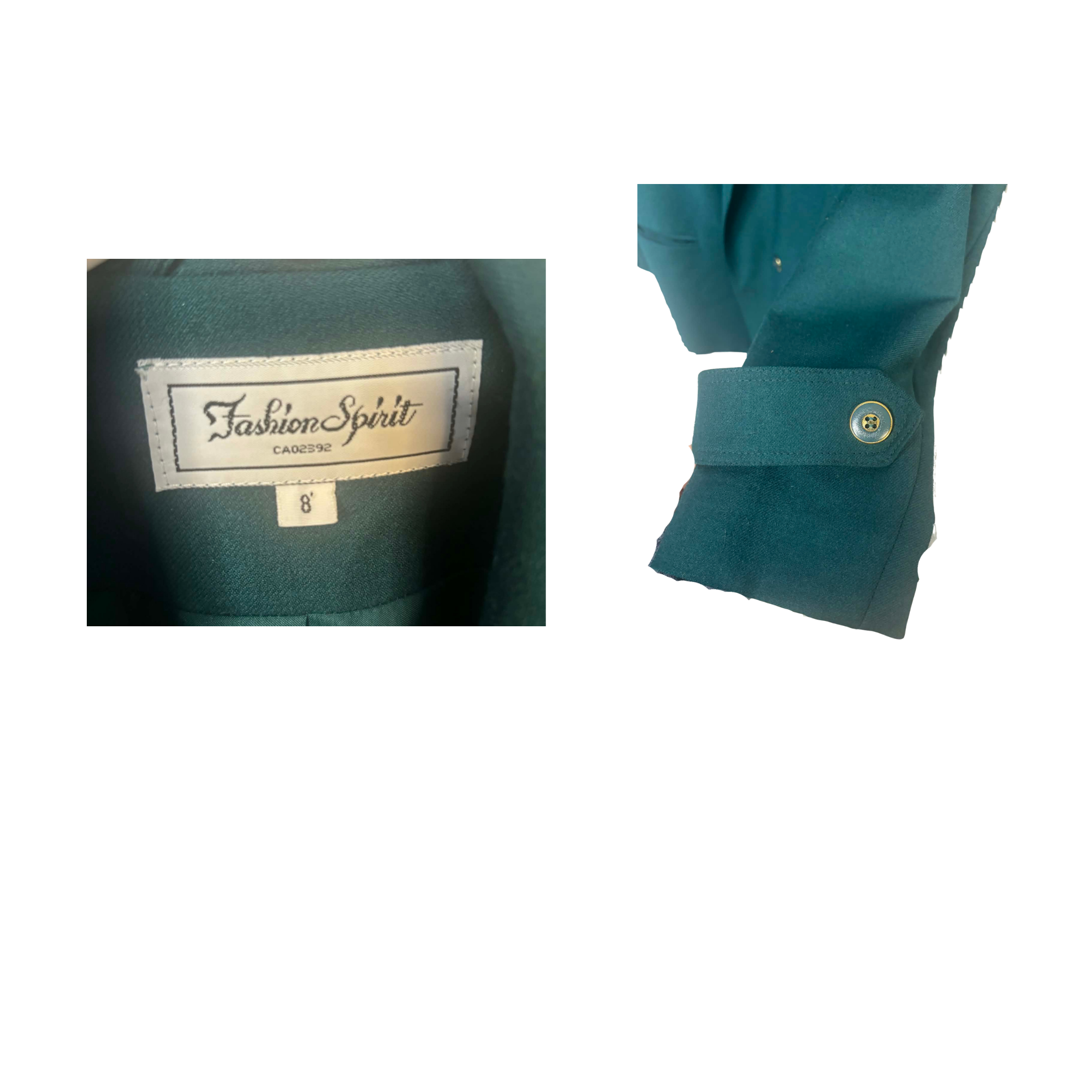 Vintage 90s Emerald Green Oversized Blazer – Fashion Spirit Size 8
