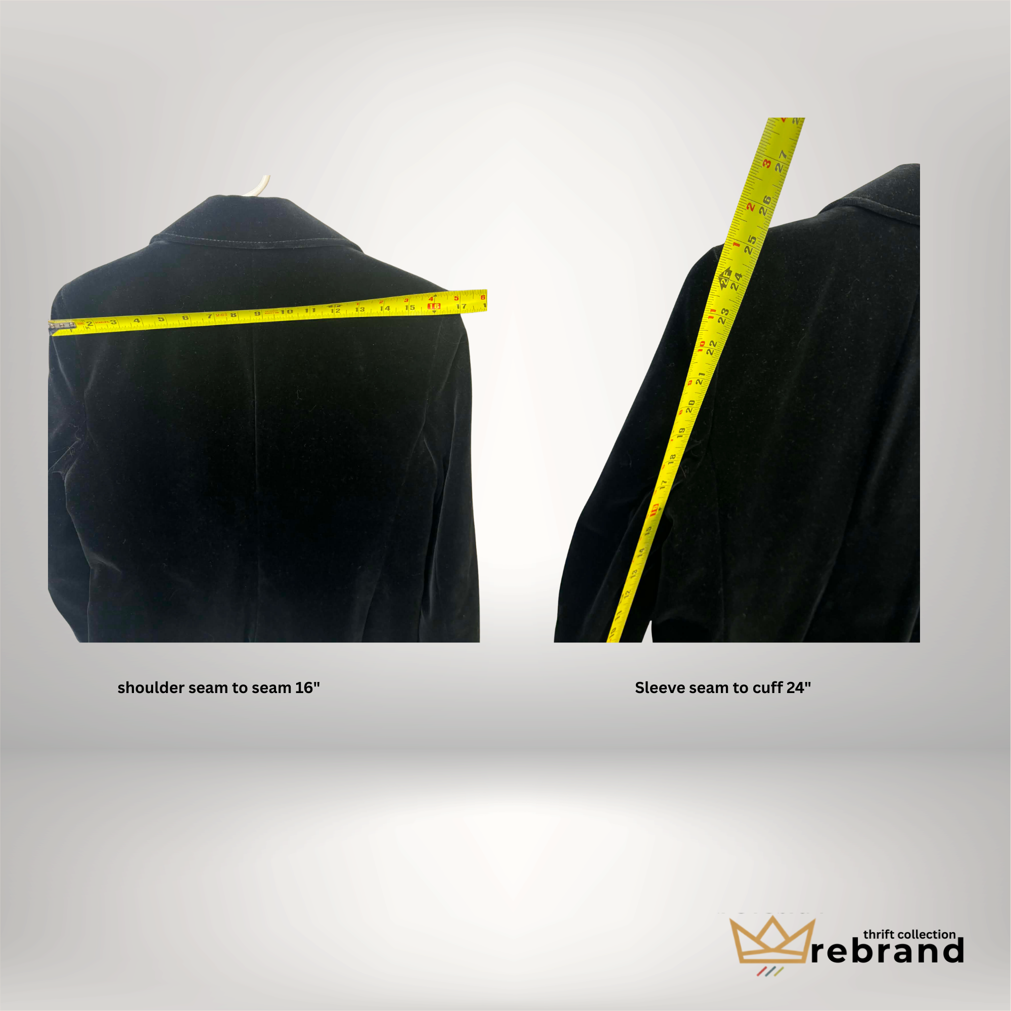 Vintage Blazer - Sears Place De La Mode - Black Velvent - Size Small  (1988-1984)