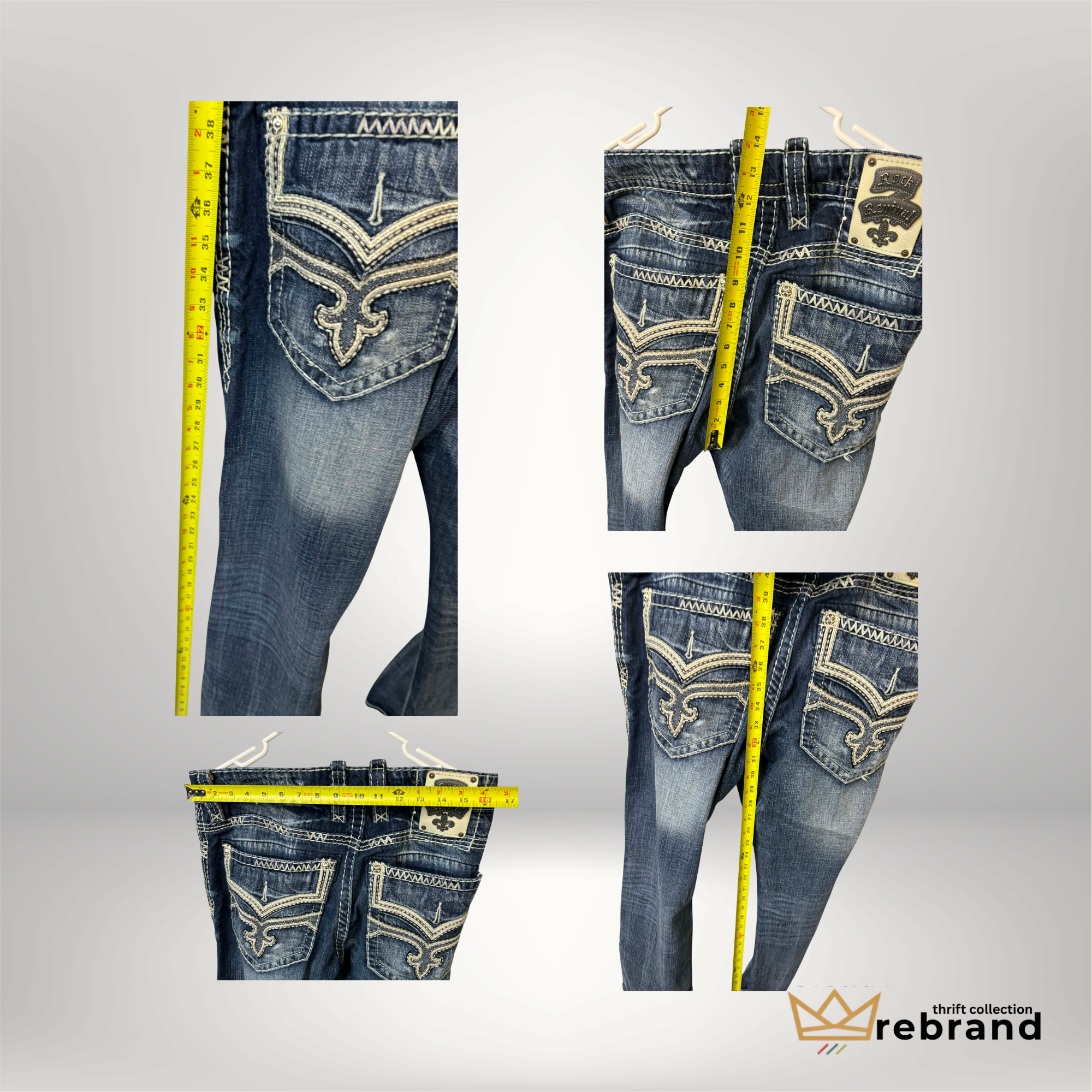 Y2K Jean -"Rock Revival Ricky Straight" - Size- 34 (2000s)