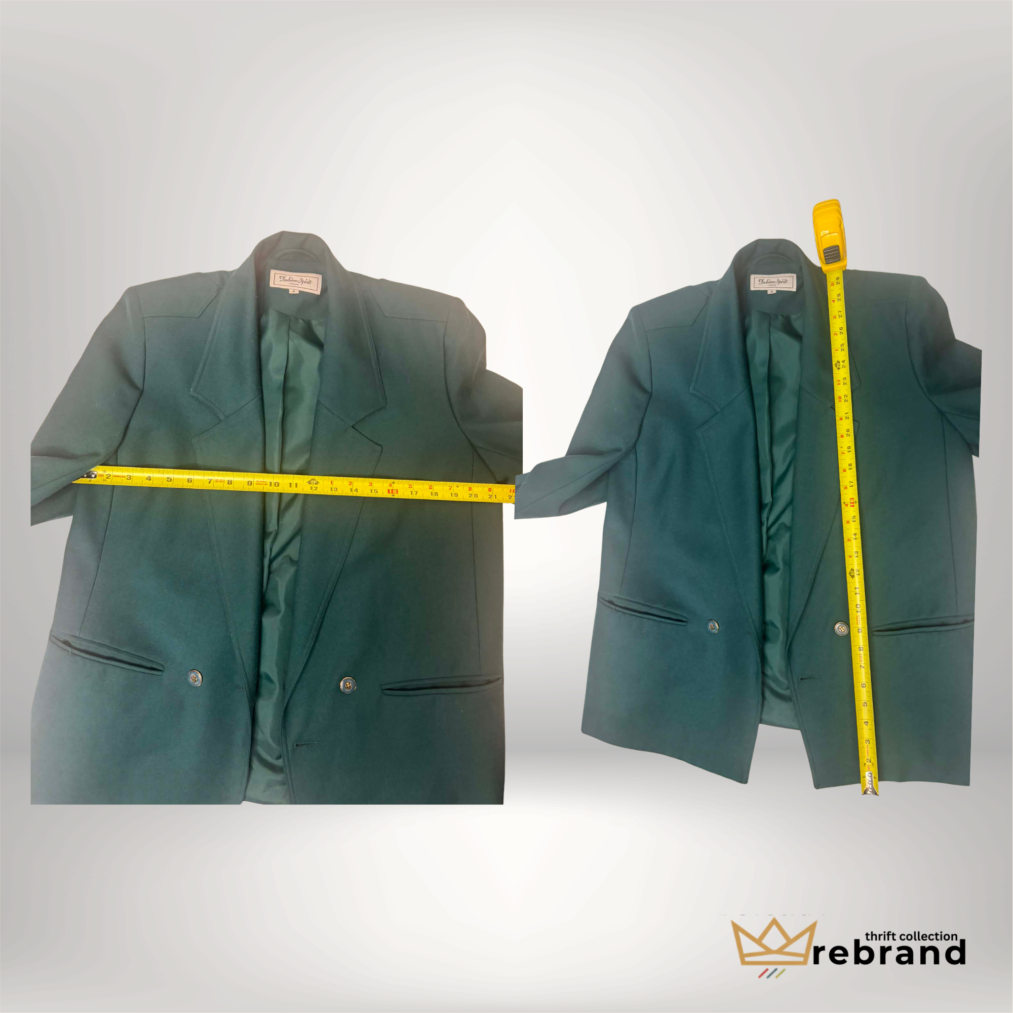 Vintage 90s Emerald Green Oversized Blazer – Fashion Spirit Size 8
