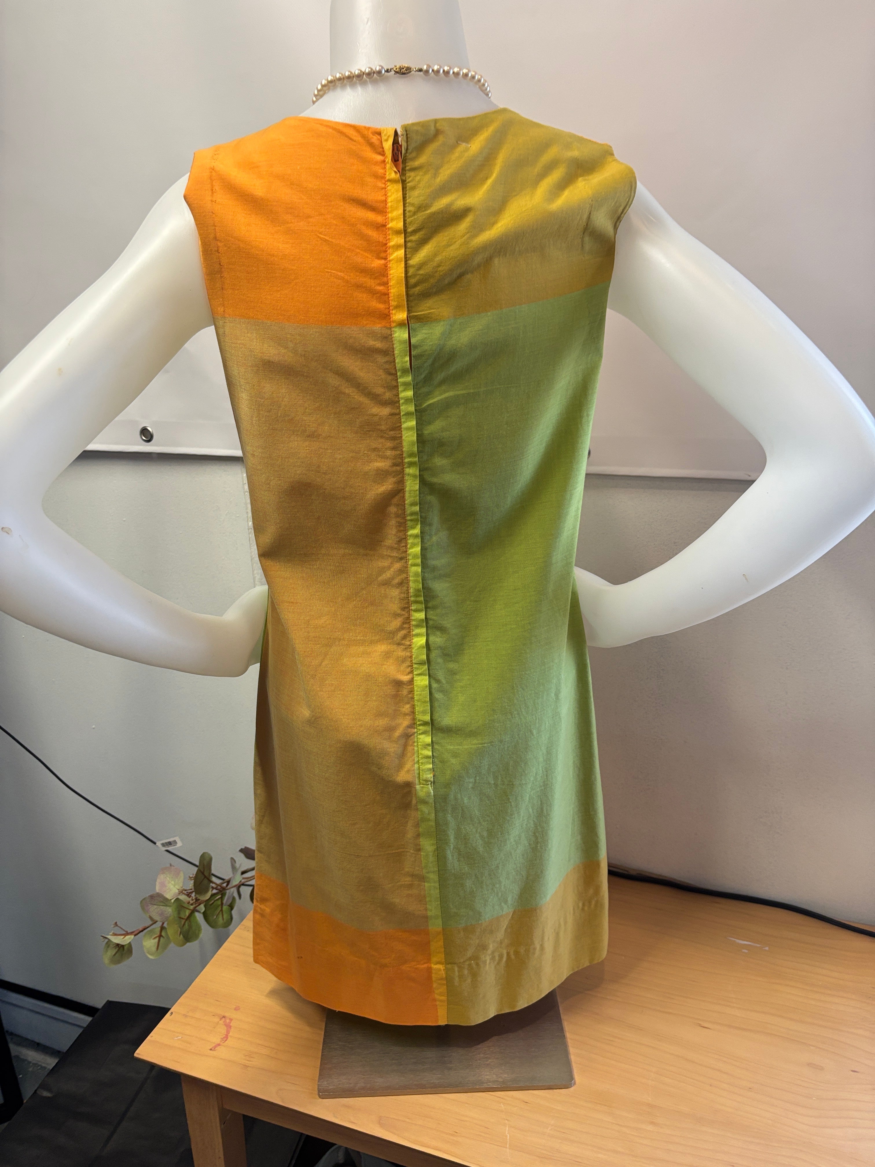 Vintage 1960 Jump colour block dress size small