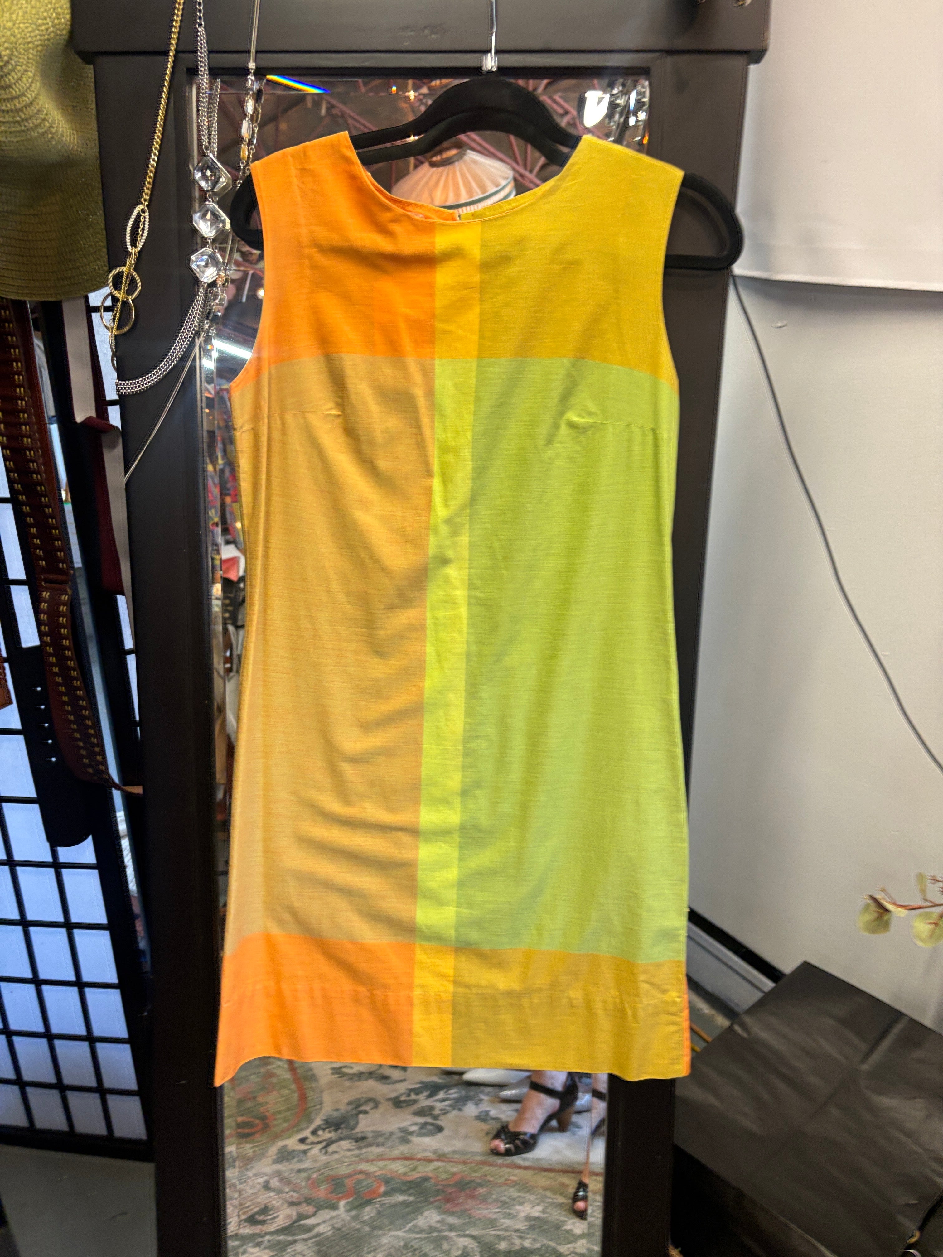 Vintage 1960 Jump colour block dress size small