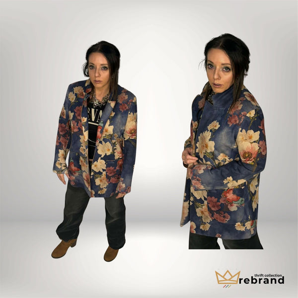 Blazer Y2K/Modern Vintage- Floral/Butterfly- "Solitaire" Size Medium, (1990-2000)