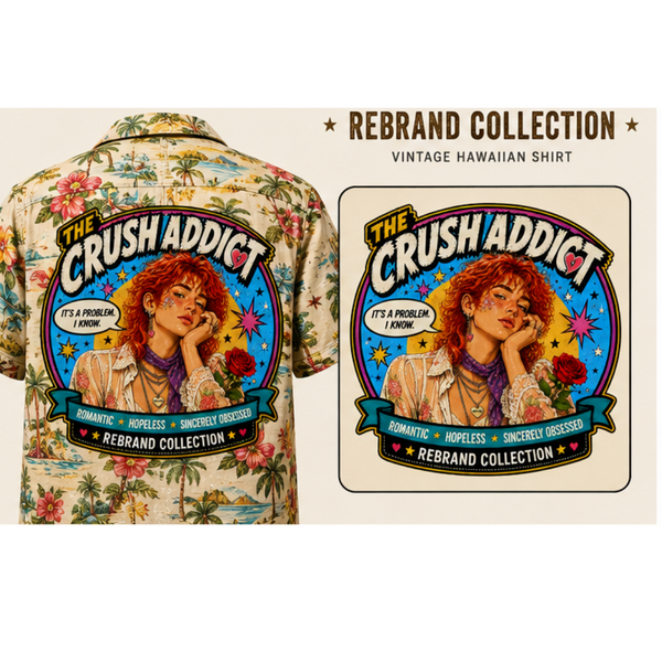 THE CRUSH ADDICT - Rebrand Collection Archetype Shirt | One of One Vintage Hawaiian Patch Shirt