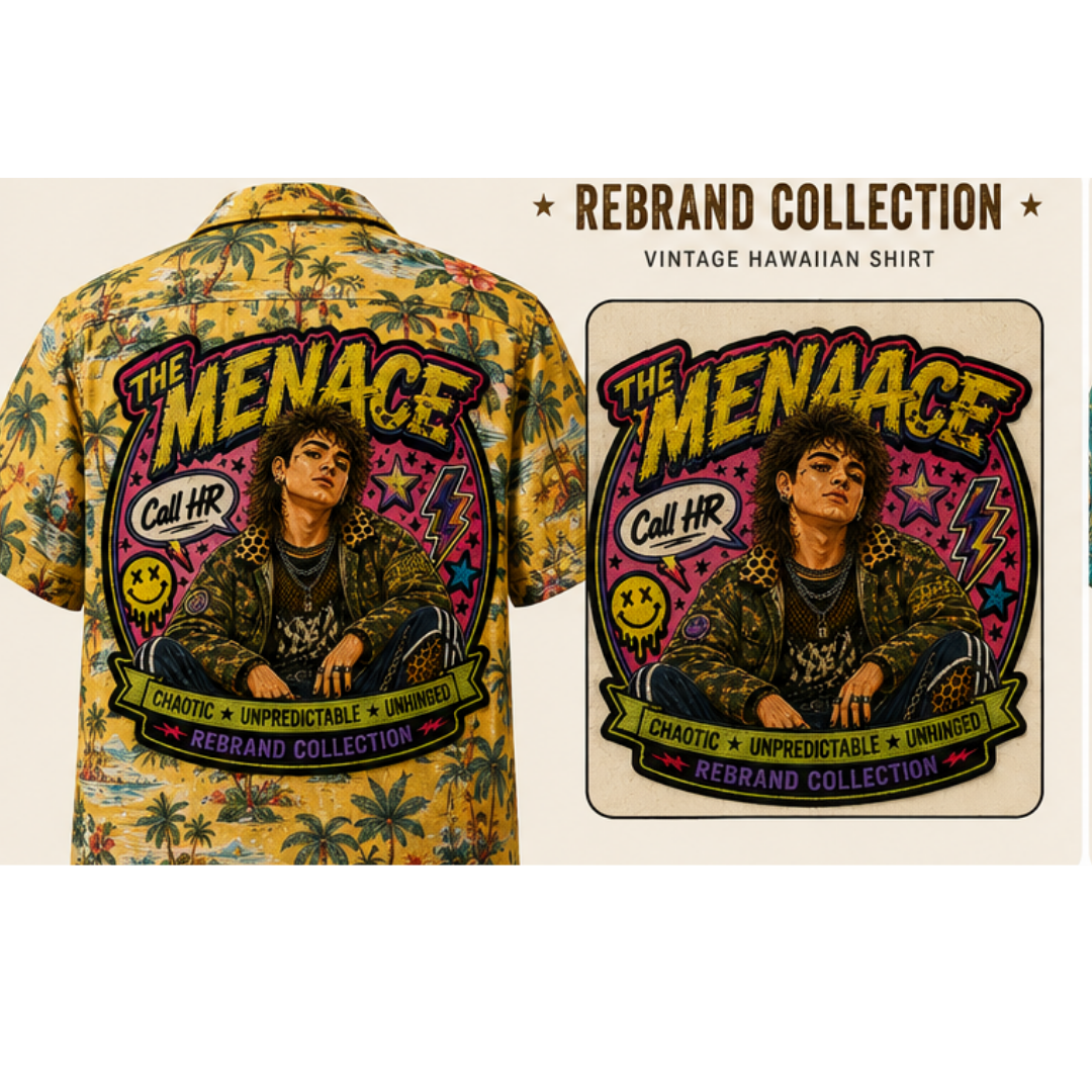 THE MENACE - Rebrand Collection Archetype Shirt | One of One Vintage Hawaiian Patch Shirt