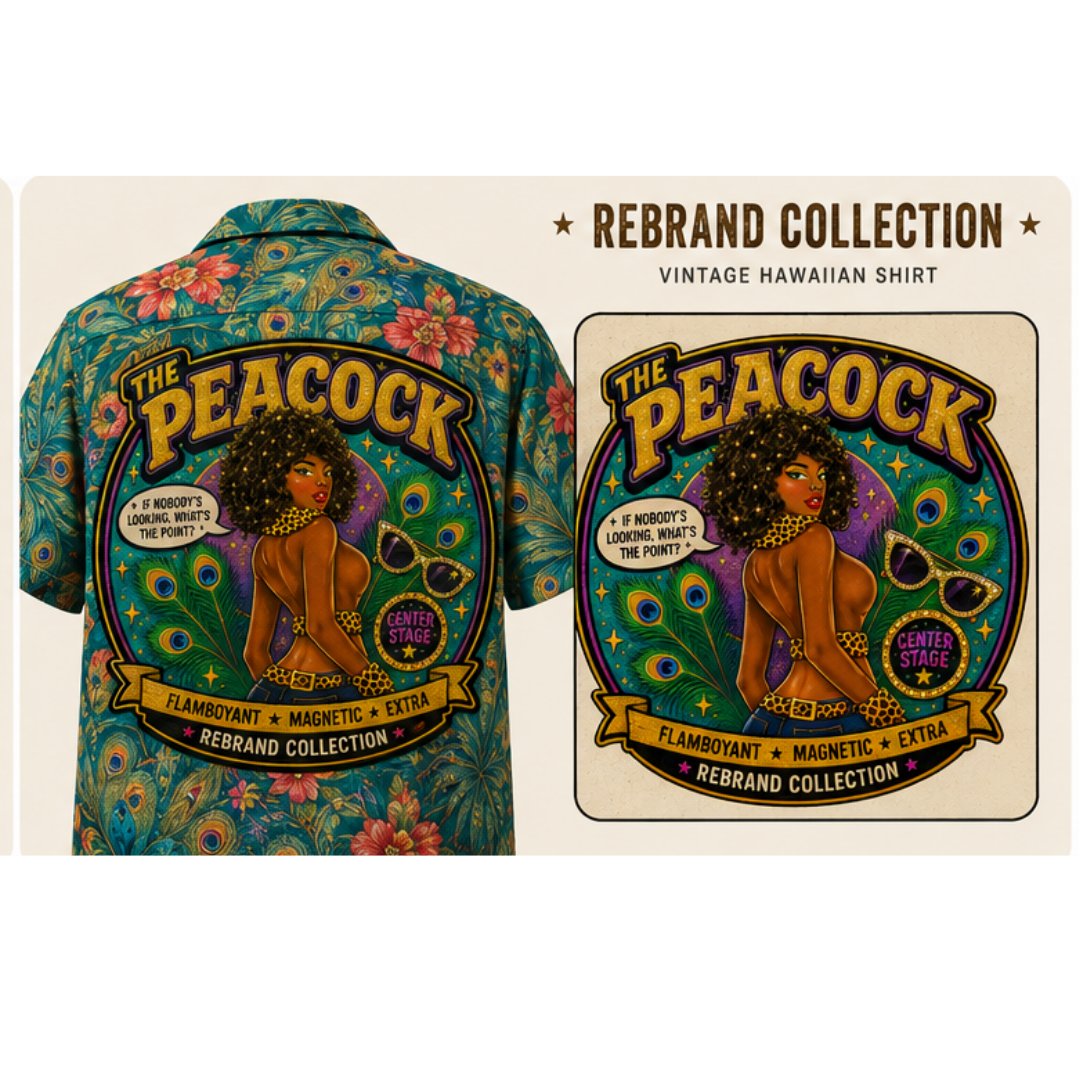 THE PEACOCK - Rebrand Collection Archetype Shirt | One of One Vintage Hawaiian Patch Shirt