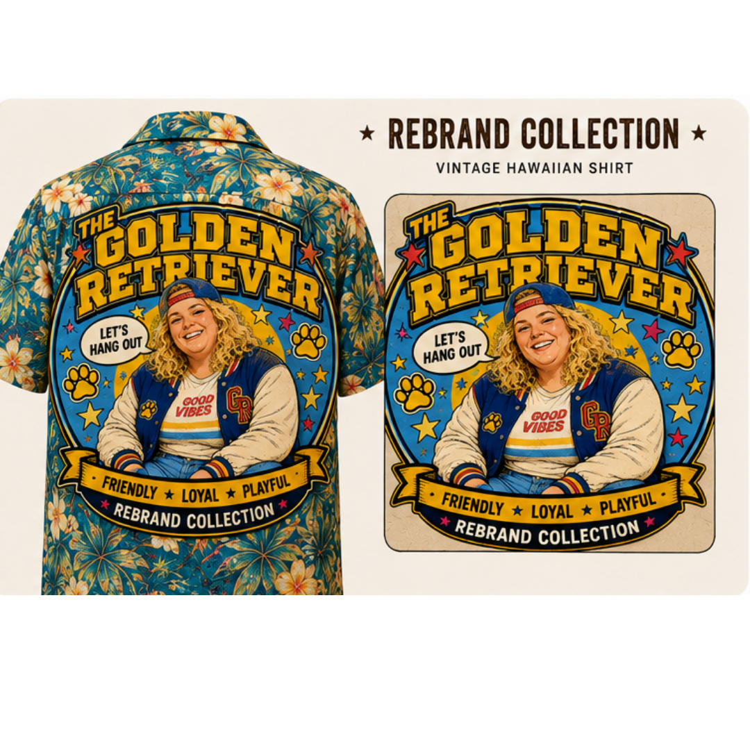 THE GOLDEN RETRIEVER - Rebrand Collection Archetype Shirt | One of One Vintage Hawaiian Patch Shirt