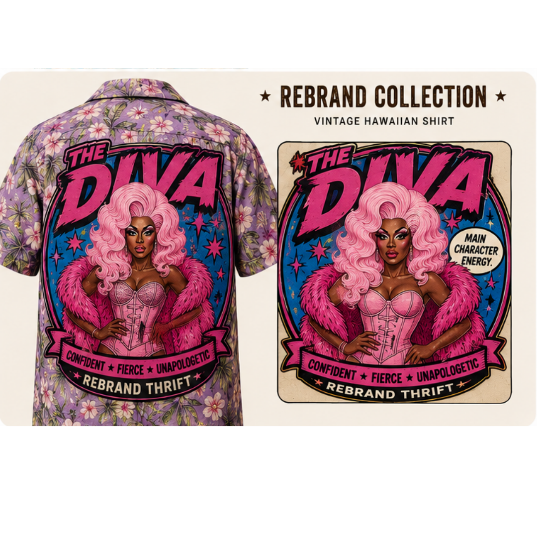 THE DIVA - Rebrand Collection Archetype Shirt | One of One Vintage Hawaiian Patch Shirt