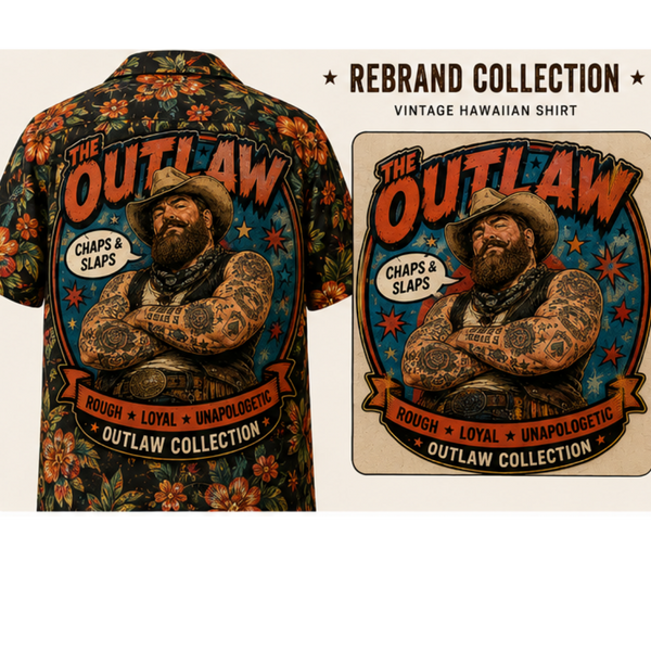 THE OUTLAW- Rebrand Collection Archetype Shirt | One of One Vintage Hawaiian Patch Shirt
